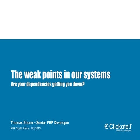 PHP SA 2013 - The weak points in our PHP projects