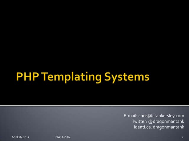 PHP Templating Systems