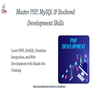 Master PHP, MySQL & Backend Development Skills | PDF