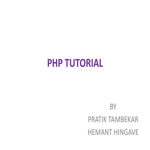 Php Tutorial | PPTX