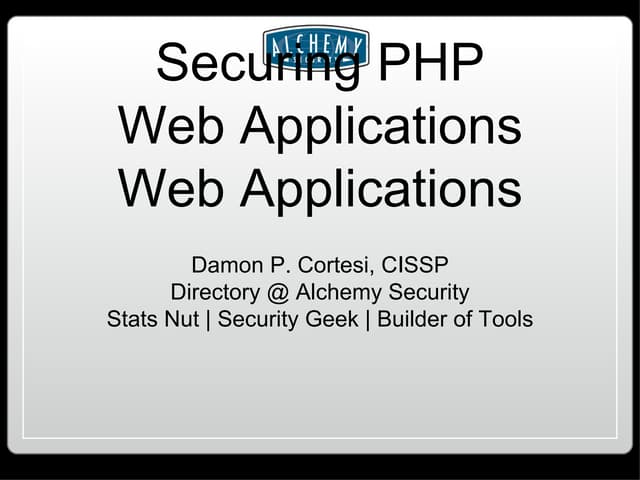 PHPUG Presentation