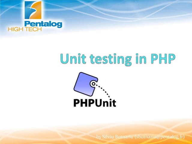 Unit Testing in PHP | PPTX