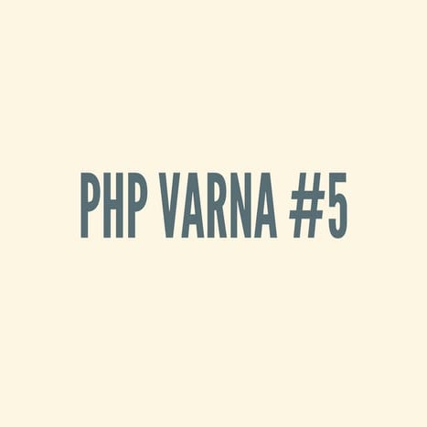 php Varna #5 - intro