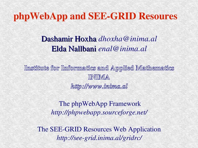 phpWebApp presentation