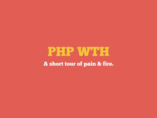 PHP WTF