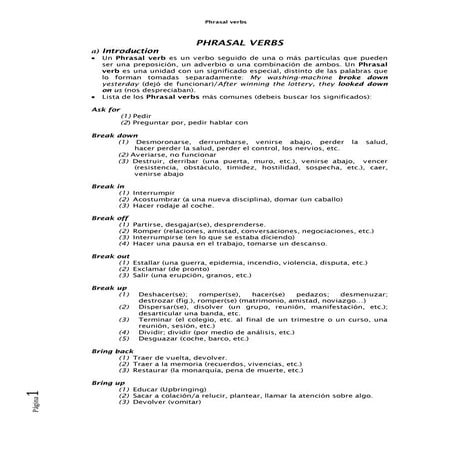 Phrasal verbs | PDF