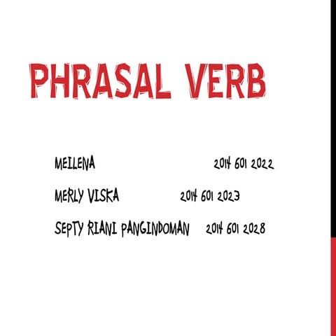 Phrasal verb