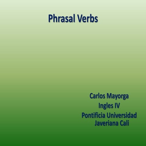Phrasal verbs