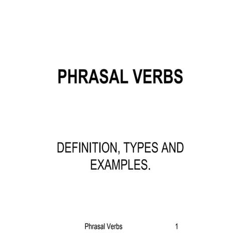 Phrasal Verbs