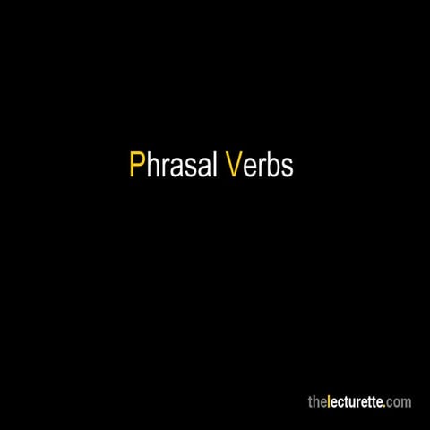 Phrasal Verbs