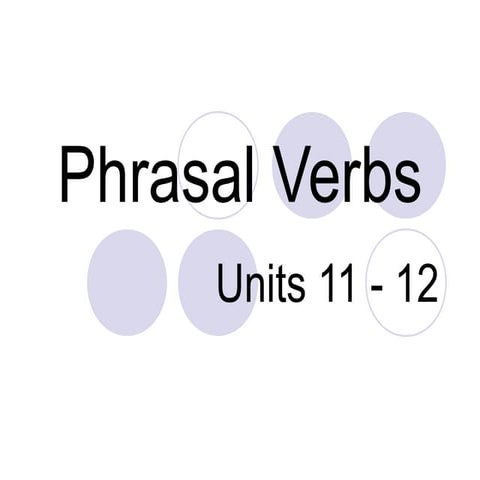 Phrasal verbs