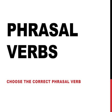 ESL: Fun with Phrasal Verbs