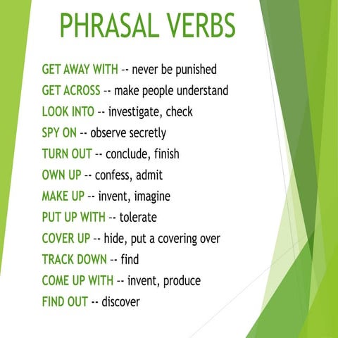 Phrasal verbs