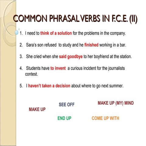 PHRASAL VERBS LIST 2