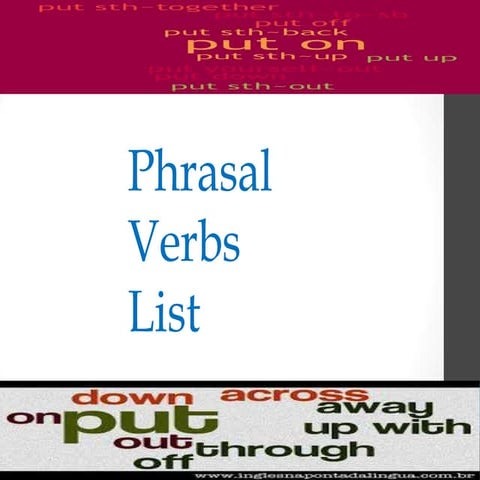 Phrasal verbs list -200 most common