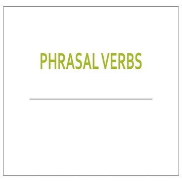 Phrasal verbs English Grammar Topic.