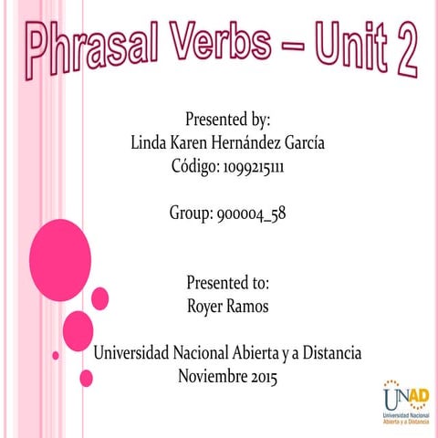 Phrasal verbs unit 2 blog | PPTX