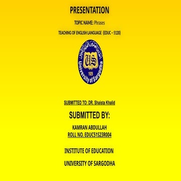 Phrase and its types                   .