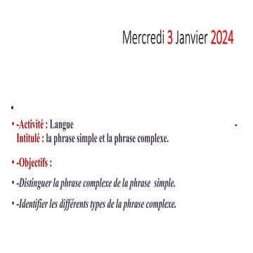 PHRASE SIMPLE ET COMPLEXE phrase complexe.pptx