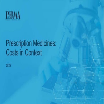 Prescription Medicines: Costs in Context - May 2023