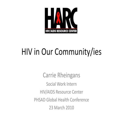 My HIV Work History - PHSAD Conference 2010 03 23
