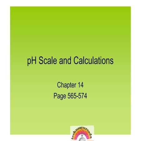 P H Scale And Calculations