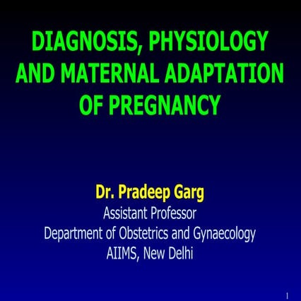 Physiological changes in Pregnancy | PPTX