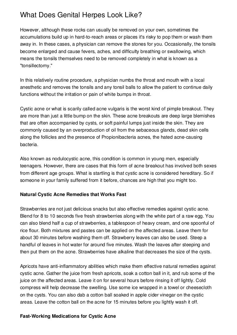 What Does Genital Herpes Look Like?