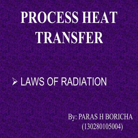 laws of radiation
