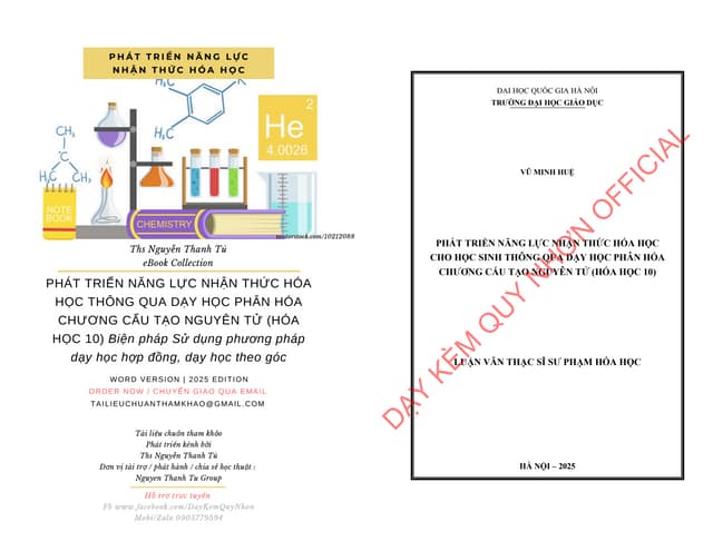 PHÁT TRIỂN NĂNG LỰC NHẬN THỨC HÓA HỌC THÔNG QUA DẠY HỌC PHÂN HÓA CHƯƠNG CẤU TẠO NGUYÊN TỬ (HÓA HỌC 10) Biện pháp Sử dụng phương pháp dạy học hợp đồng, dạy học theo góc.pdf