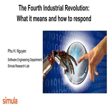 The Fourth Industrial Revolution: What it means and how to respond