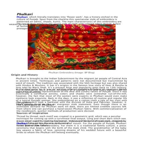 Types phulkari | PPTX