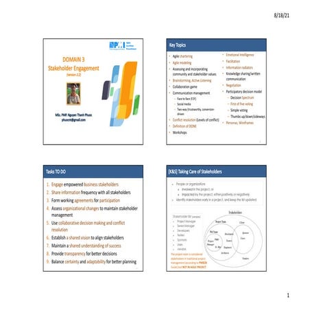 PMI-ACP: Domain 3 - Stakeholder engagement-v2.2_lite_4_46_pages