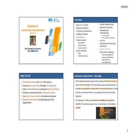 PMI-ACP: Domain 7 - Continuous Improvement-v2.2_lite_4
