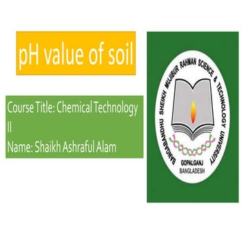 Ph valu of soil