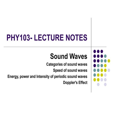 General Physics- Sound waves