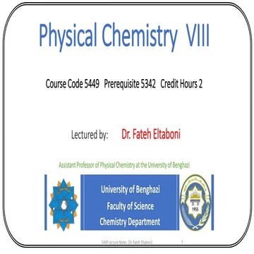 Physical Chemistry VIII_ Photochemistry