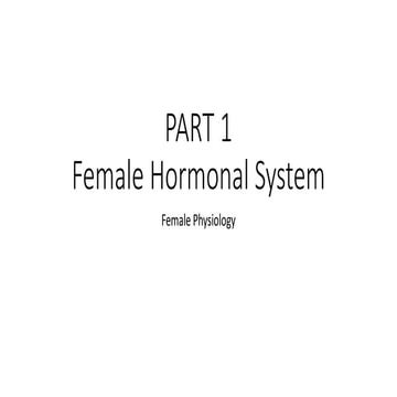 Female Endocrine Physiology