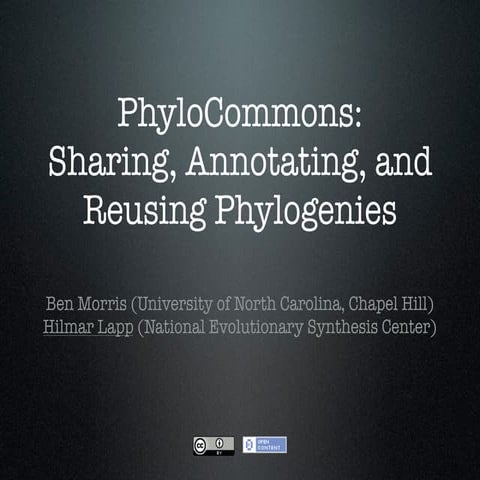 PhyloCommons: Sharing, annotating, and reusing Phylogenies
