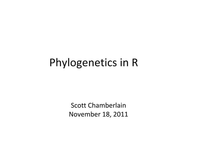 Phylogenetics in R