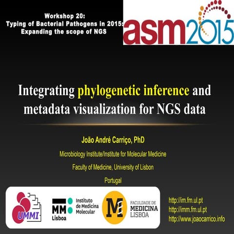 Integrating phylogenetic inference and metadata visualization for NGS data
