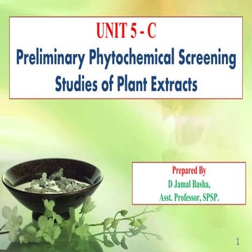 Phyochemical screening of Plant Ectracts