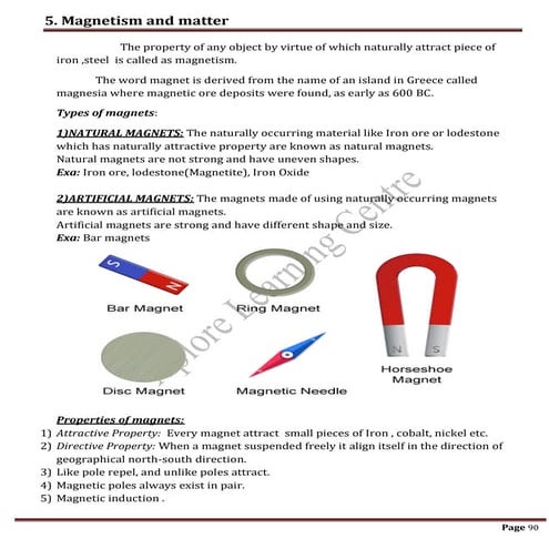 PHY PUC 2 NOTES:- MAGNETISM AND MATTER