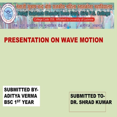 Wave motion bsc 