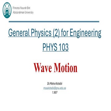 SUBJECT: PHYSICS - Chapter 6 : Superposition of waves (CLASS XII ...