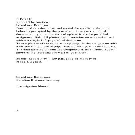 PHYS 103Report 3 InstructionsSound and ResonanceDownload thi.docx