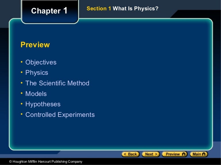 Physic Chapter 1 Lesson 1 What Is Physics