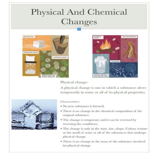 Physical chemical-changes