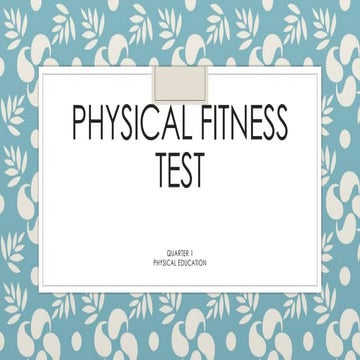 3-minute step test for physical education | PPTX