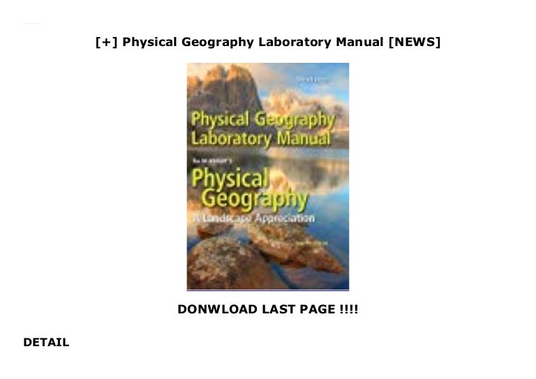 Physical geography laboratory manual